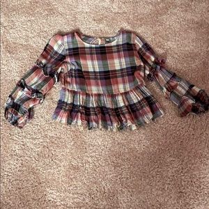 Arm ruffled blouse